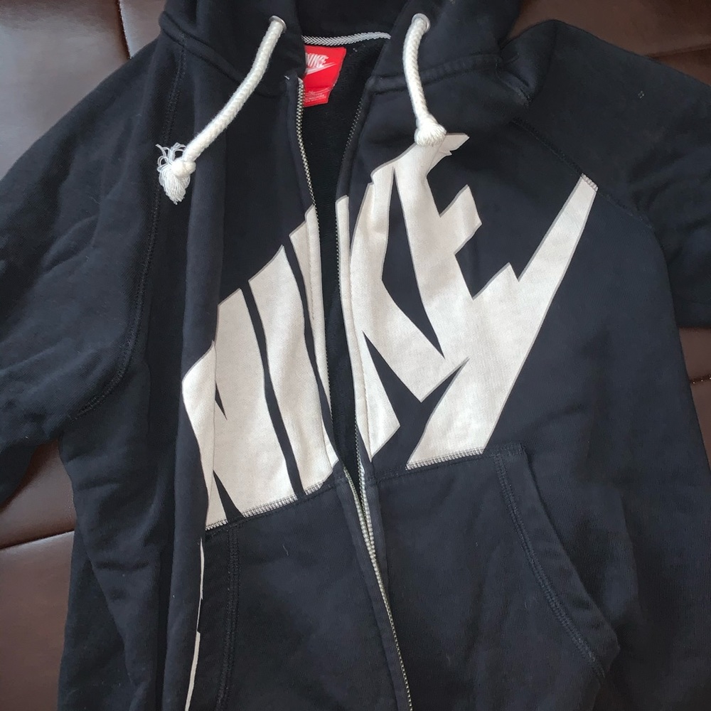 Black cotton zip up jacket